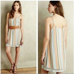 Anthropologie Dolan Vertical Stripe Dress Spaghetti Strap Size S